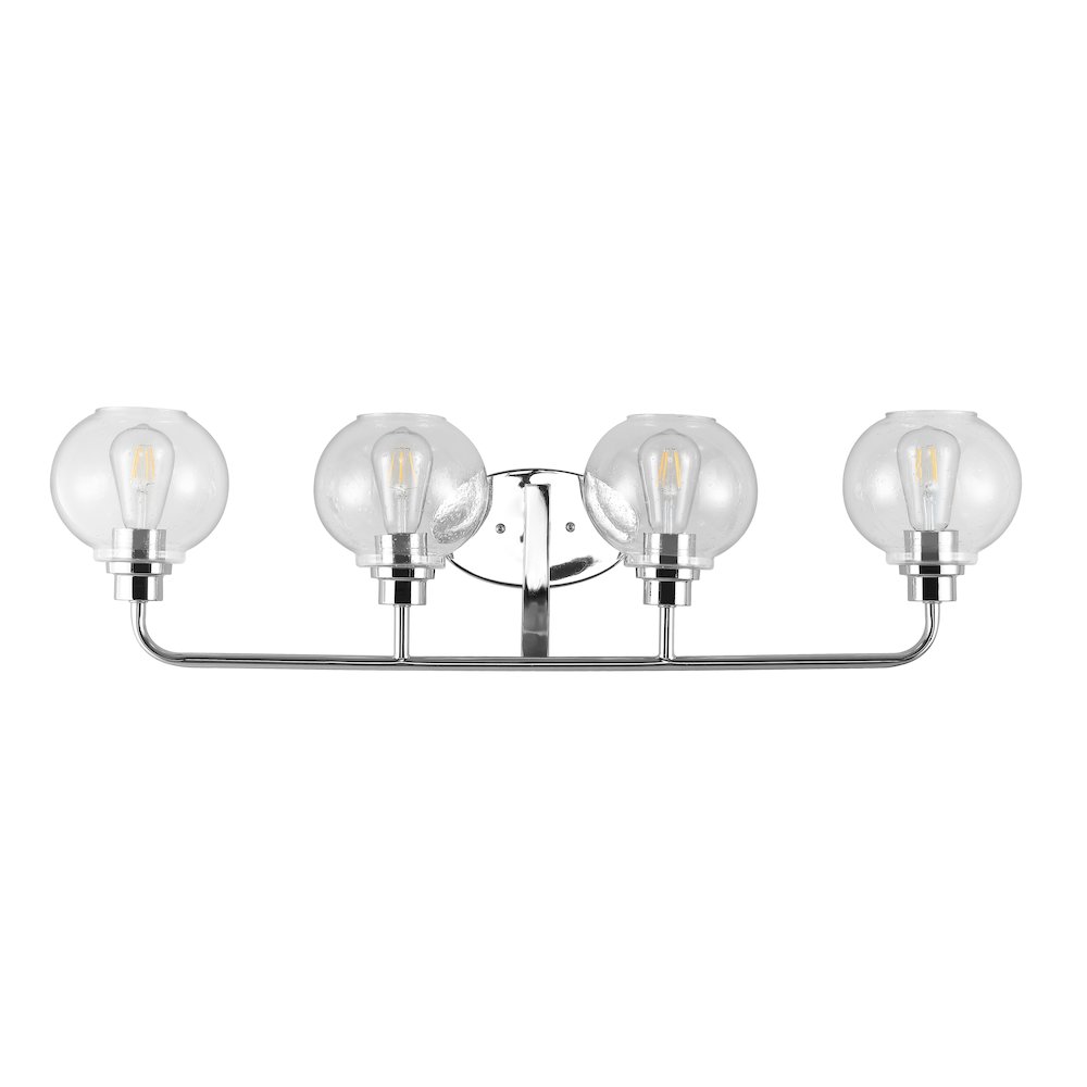 Sandrine Iron/Seeded Glass Cottage Rustic Led Vanity Light. Picture 10