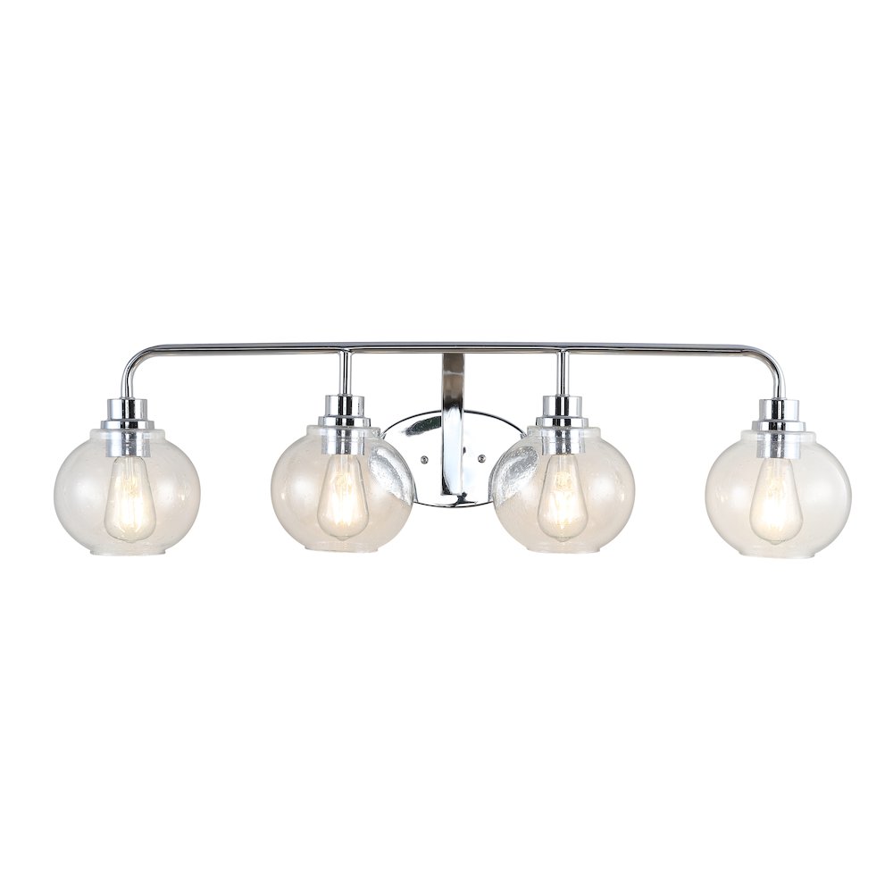 Sandrine Iron/Seeded Glass Cottage Rustic Led Vanity Light. Picture 1