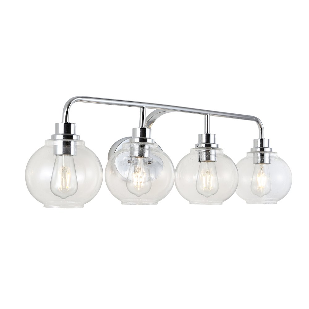 Sandrine Iron/Seeded Glass Cottage Rustic Led Vanity Light. Picture 5