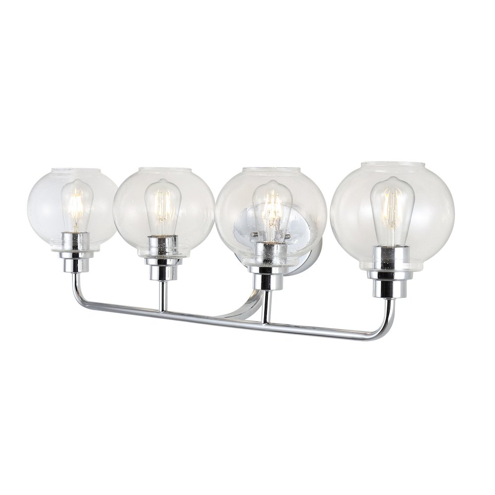 Sandrine Iron/Seeded Glass Cottage Rustic Led Vanity Light. Picture 6