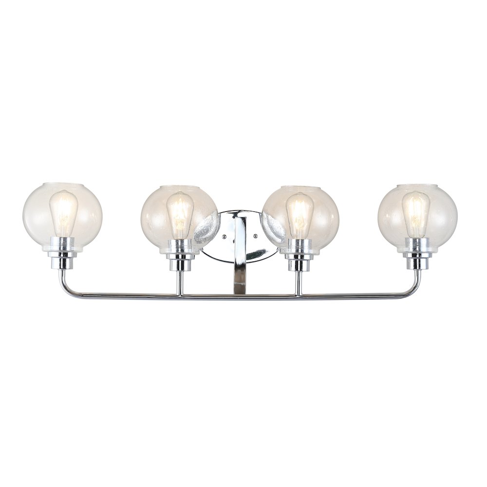 Sandrine Iron/Seeded Glass Cottage Rustic Led Vanity Light. Picture 9