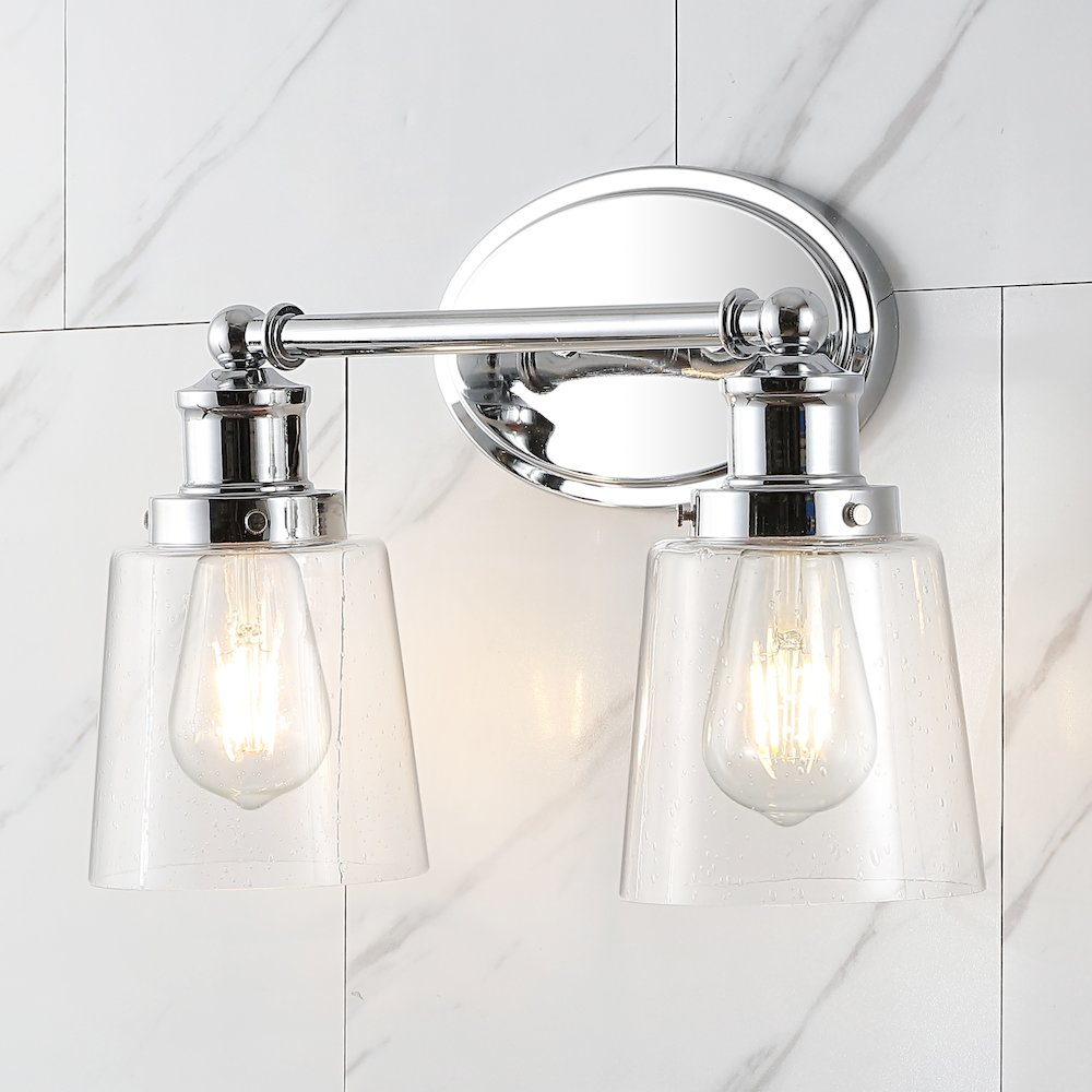 Beverly Iron/Seeded Glass Classic Cottage Led Vanity Light. Picture 11