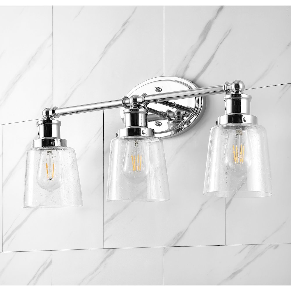 Beverly Iron/Seeded Glass Classic Cottage Led Vanity Light. Picture 8