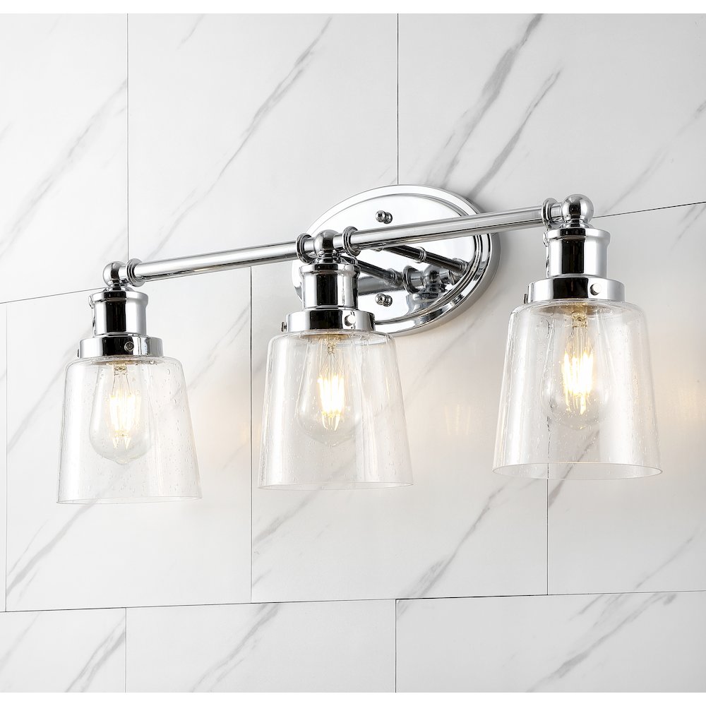 Beverly Iron/Seeded Glass Classic Cottage Led Vanity Light. Picture 7