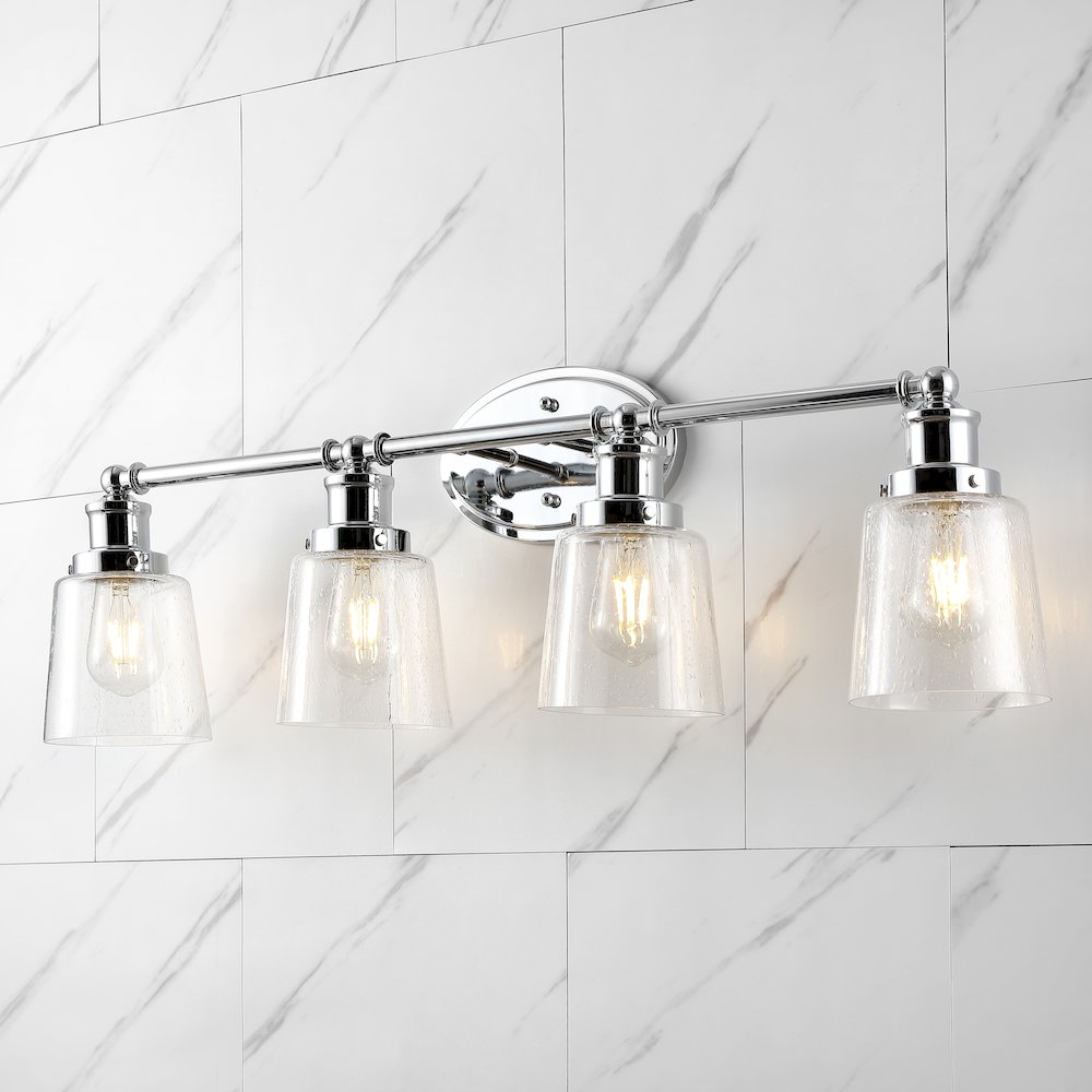 Beverly Iron/Seeded Glass Classic Cottage Led Vanity Light. Picture 7