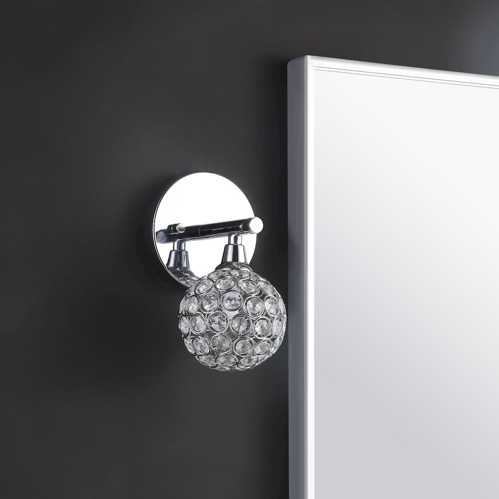 Maeve Iron/Glass Contemporary Glam Led Vanity Light. Picture 8