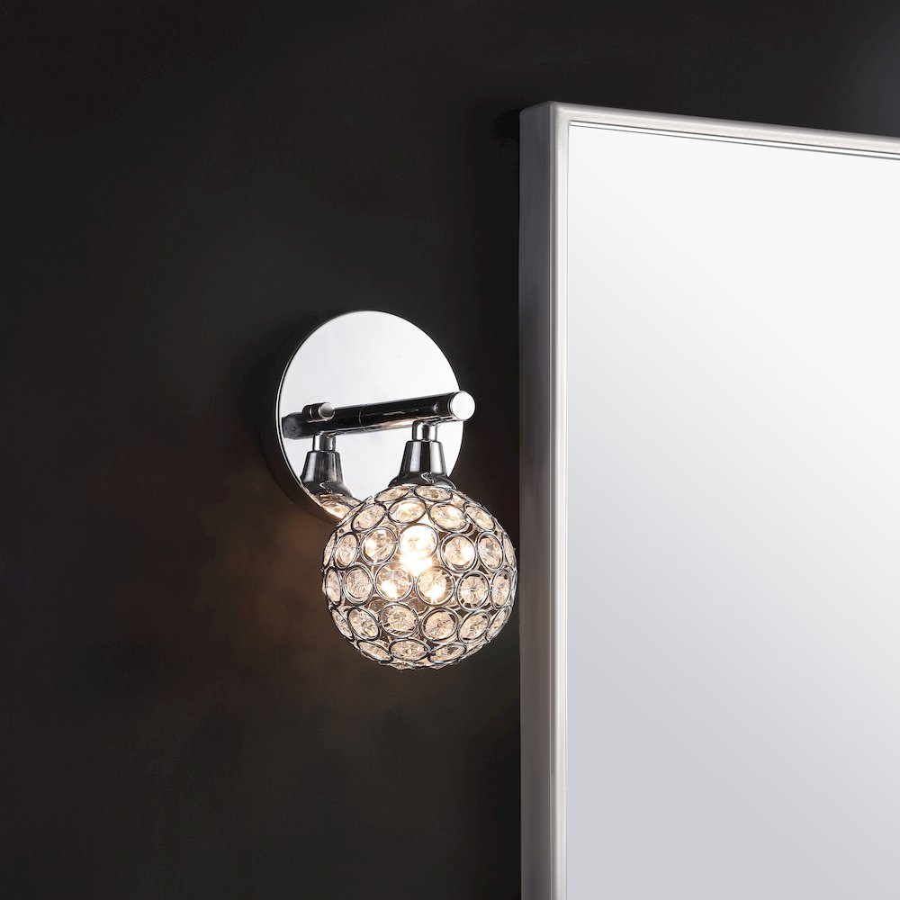 Maeve Iron/Glass Contemporary Glam Led Vanity Light. Picture 7