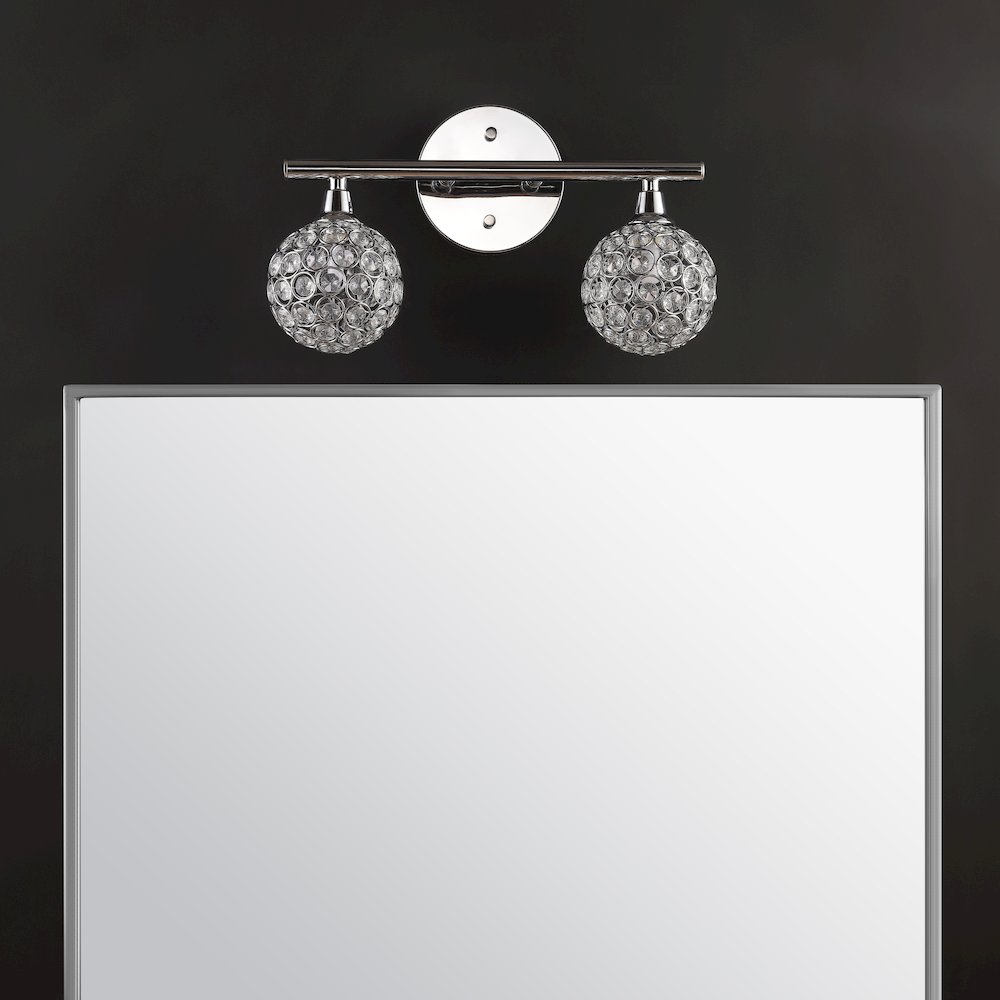 Maeve Iron/Glass Contemporary Glam Led Vanity Light. Picture 8
