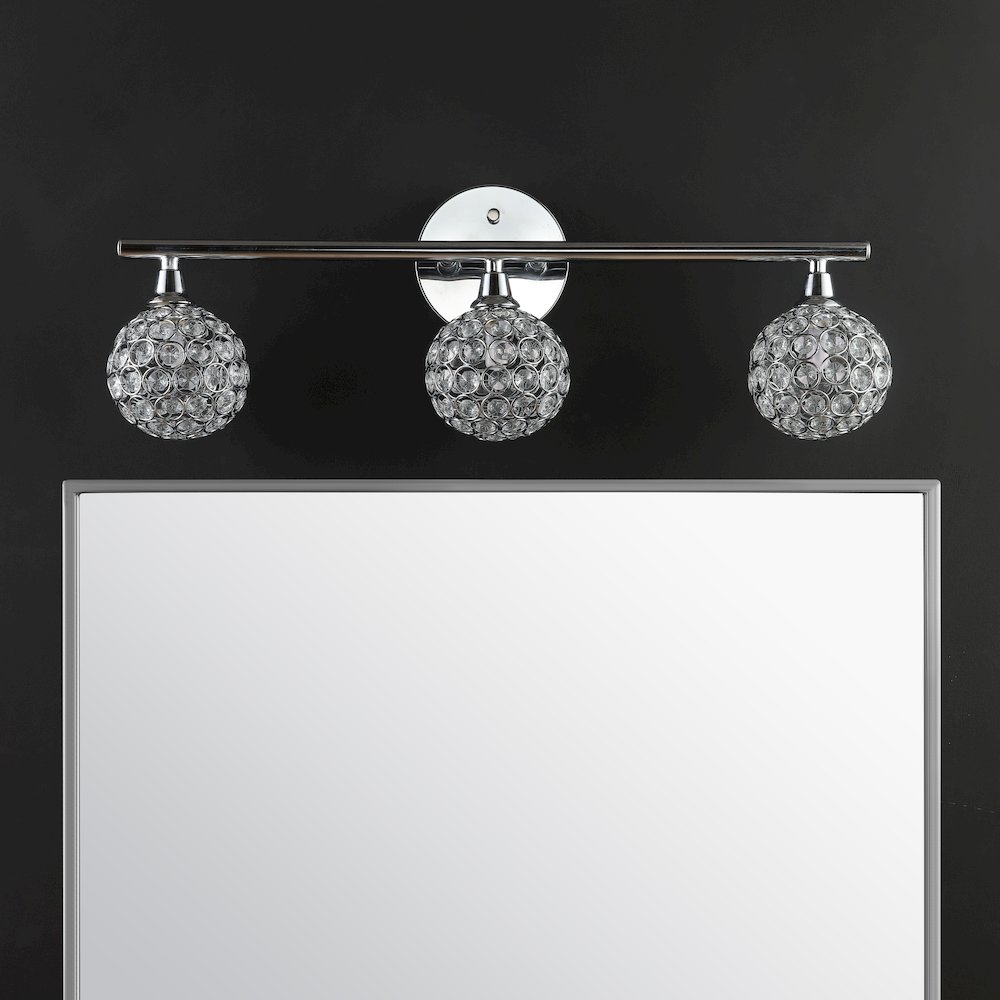 Maeve Iron/Glass Contemporary Glam Led Vanity Light. Picture 8