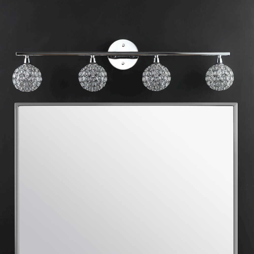 Maeve Iron/Glass Contemporary Glam Led Vanity Light. Picture 8