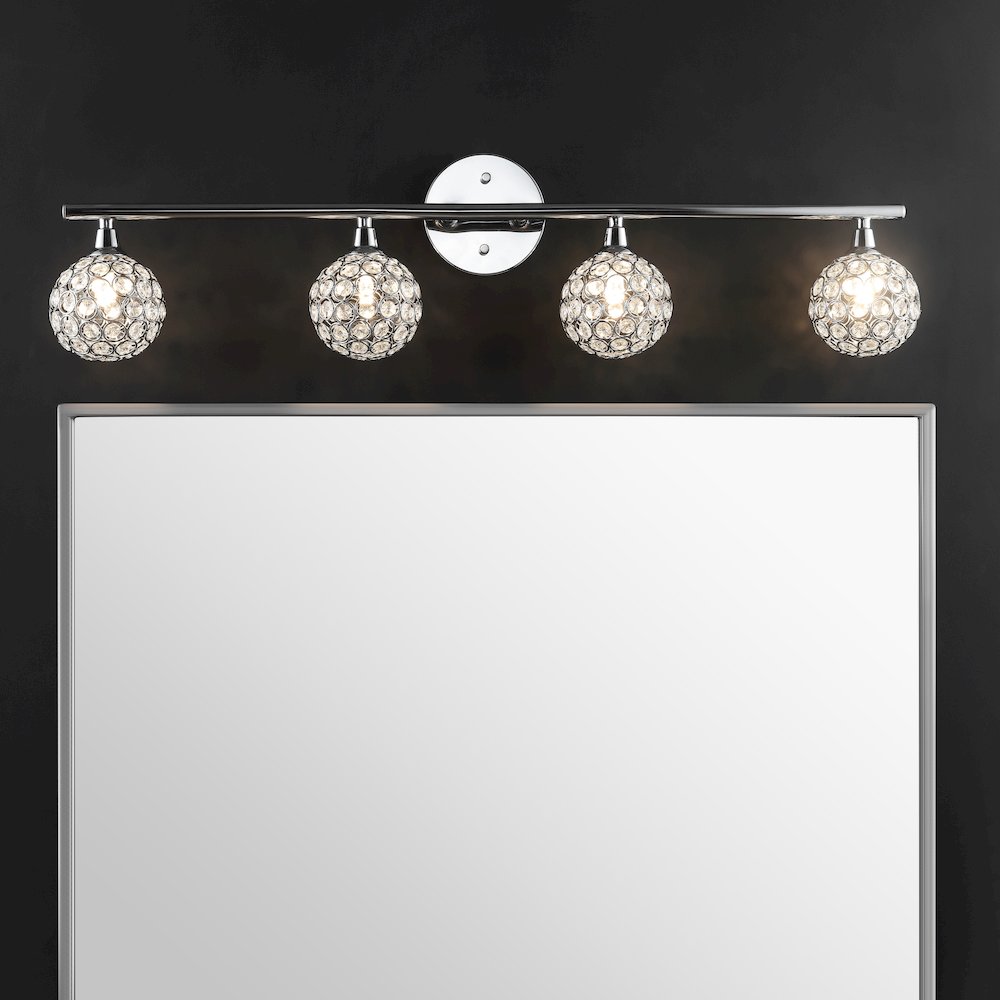 Maeve Iron/Glass Contemporary Glam Led Vanity Light. Picture 7