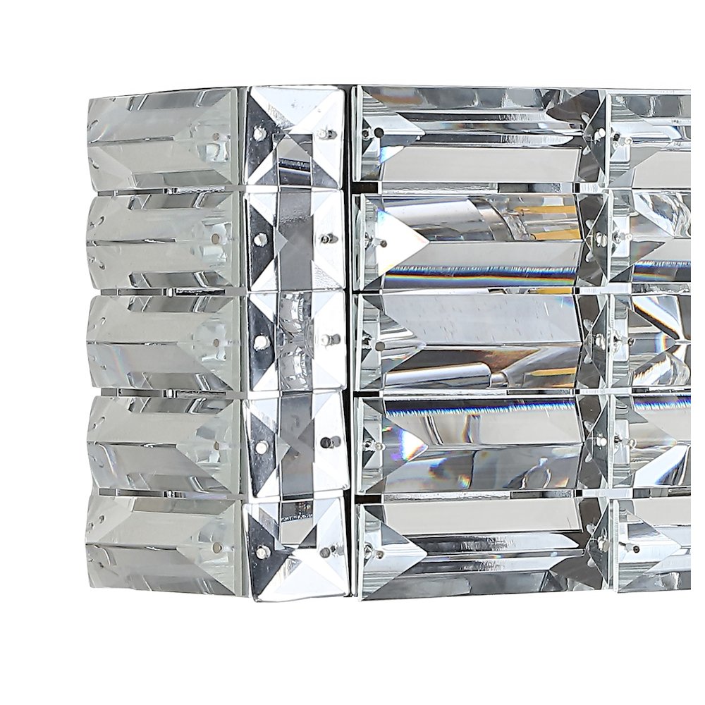 Evelyn Crystal Rectangle Ironcrystal Glam Modern Led Vanity Light. Picture 3