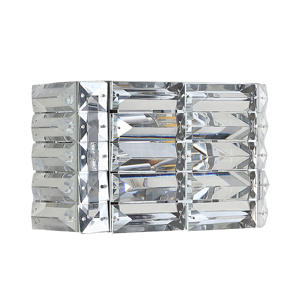 Evelyn Crystal Rectangle Ironcrystal Glam Modern Led Vanity Light. Picture 2