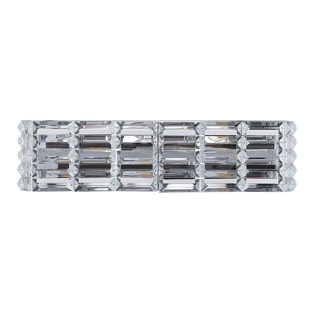 Evelyn Crystal Rectangle Ironcrystal Glam Modern Led Vanity Light. Picture 5