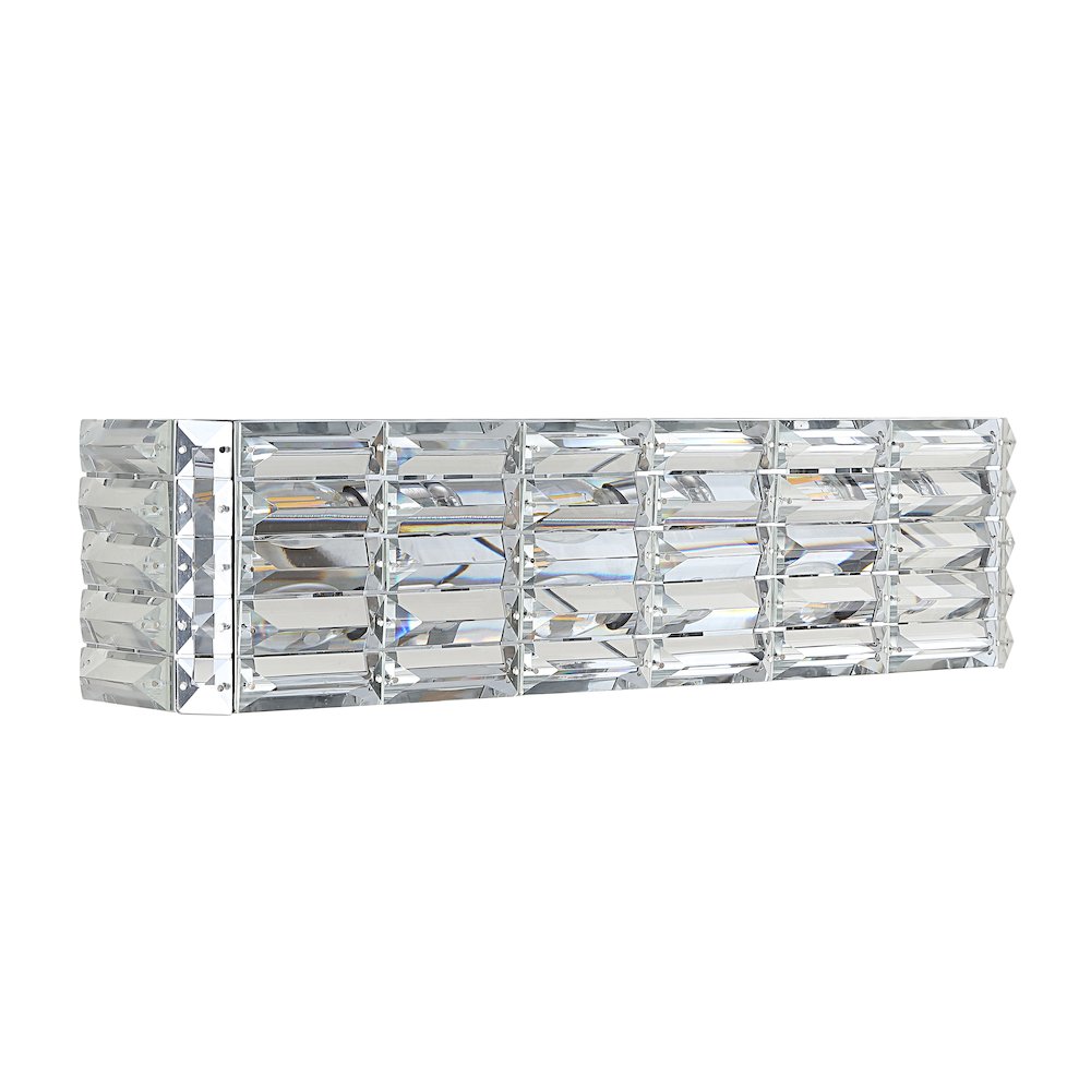 Evelyn Crystal Rectangle Ironcrystal Glam Modern Led Vanity Light. Picture 2