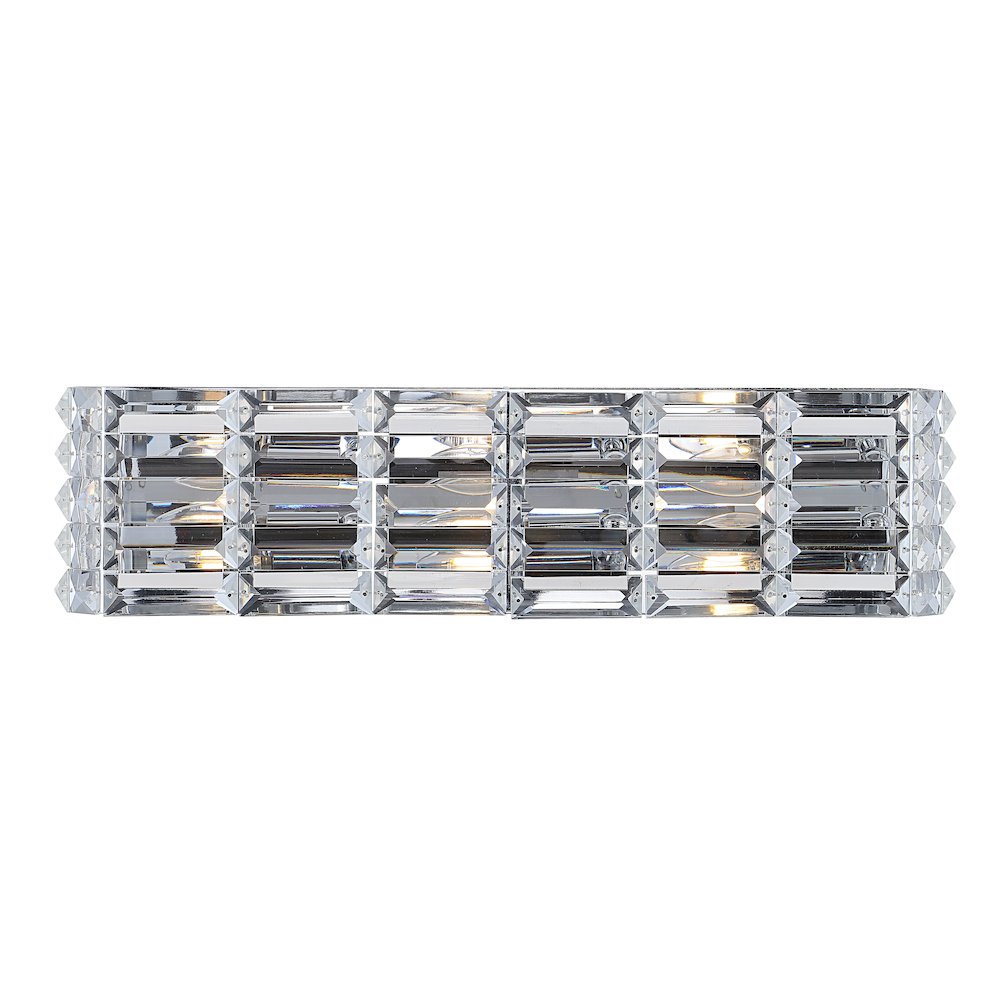 Evelyn Crystal Rectangle Ironcrystal Glam Modern Led Vanity Light. Picture 4