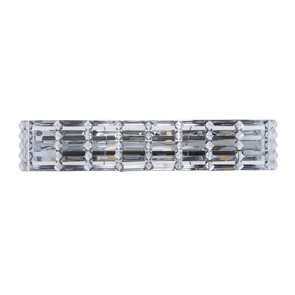 Evelyn Crystal Rectangle Ironcrystal Glam Modern Led Vanity Light. Picture 5