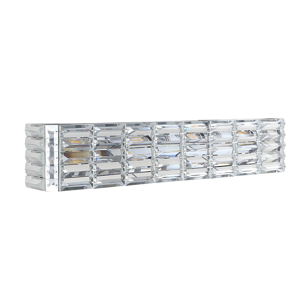 Evelyn Crystal Rectangle Ironcrystal Glam Modern Led Vanity Light. Picture 2