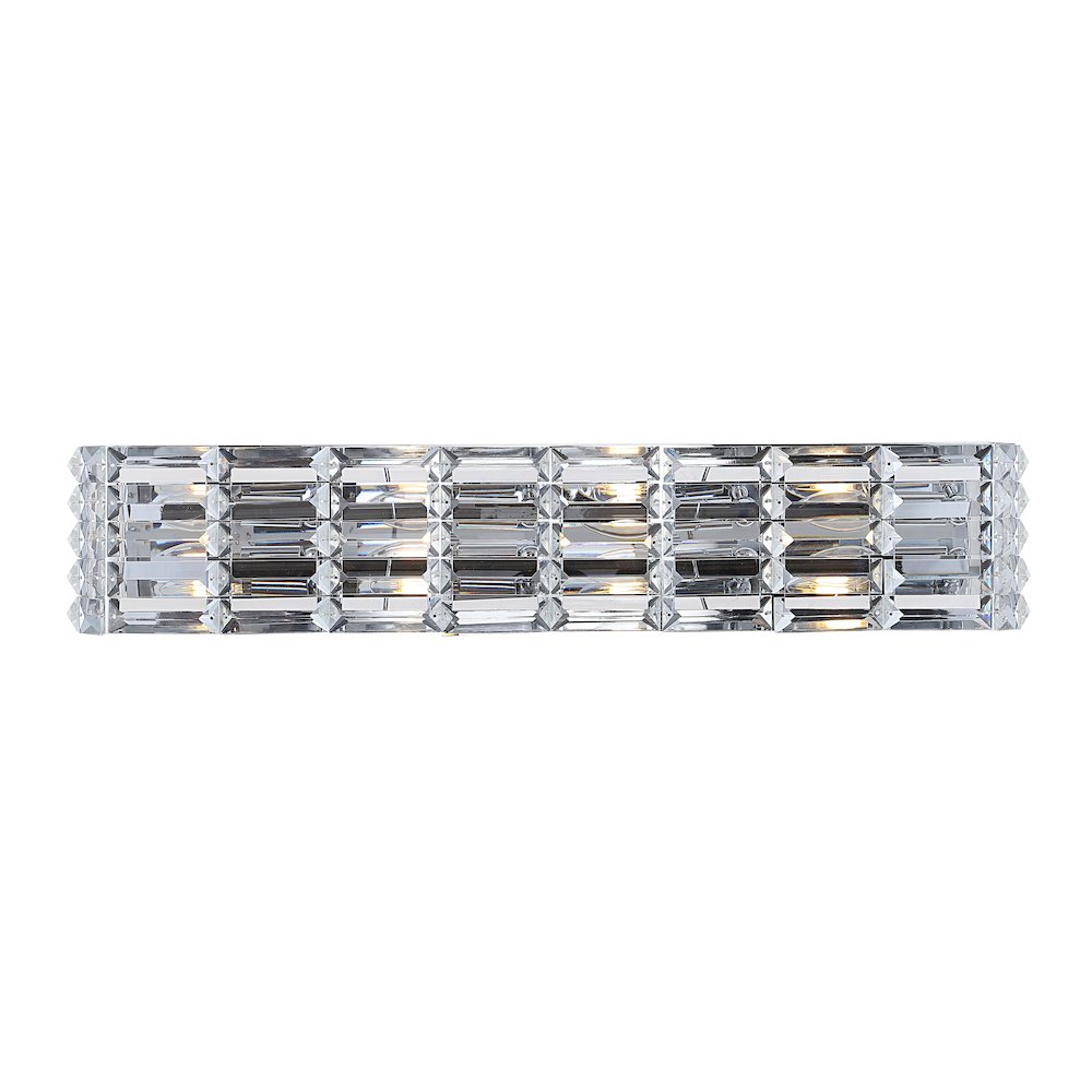 Evelyn Crystal Rectangle Ironcrystal Glam Modern Led Vanity Light. Picture 4