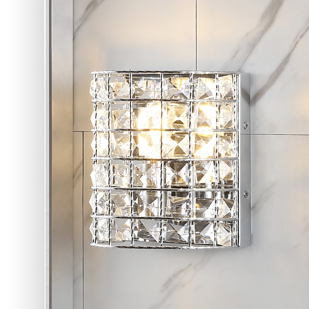 Clara Deco Metal/Crystal Classic Glam Led Vanity Light. Picture 6