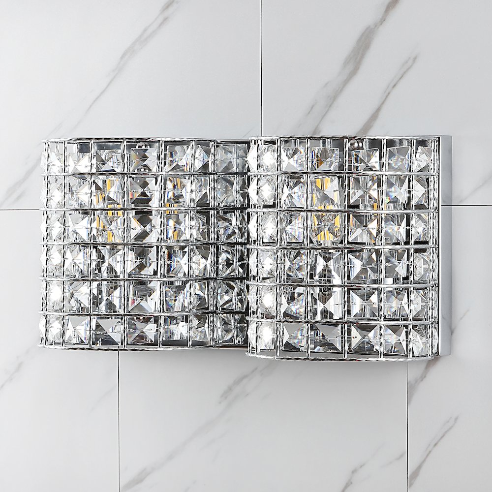 Clara Deco Metal/Crystal Classic Glam Led Vanity Light. Picture 7
