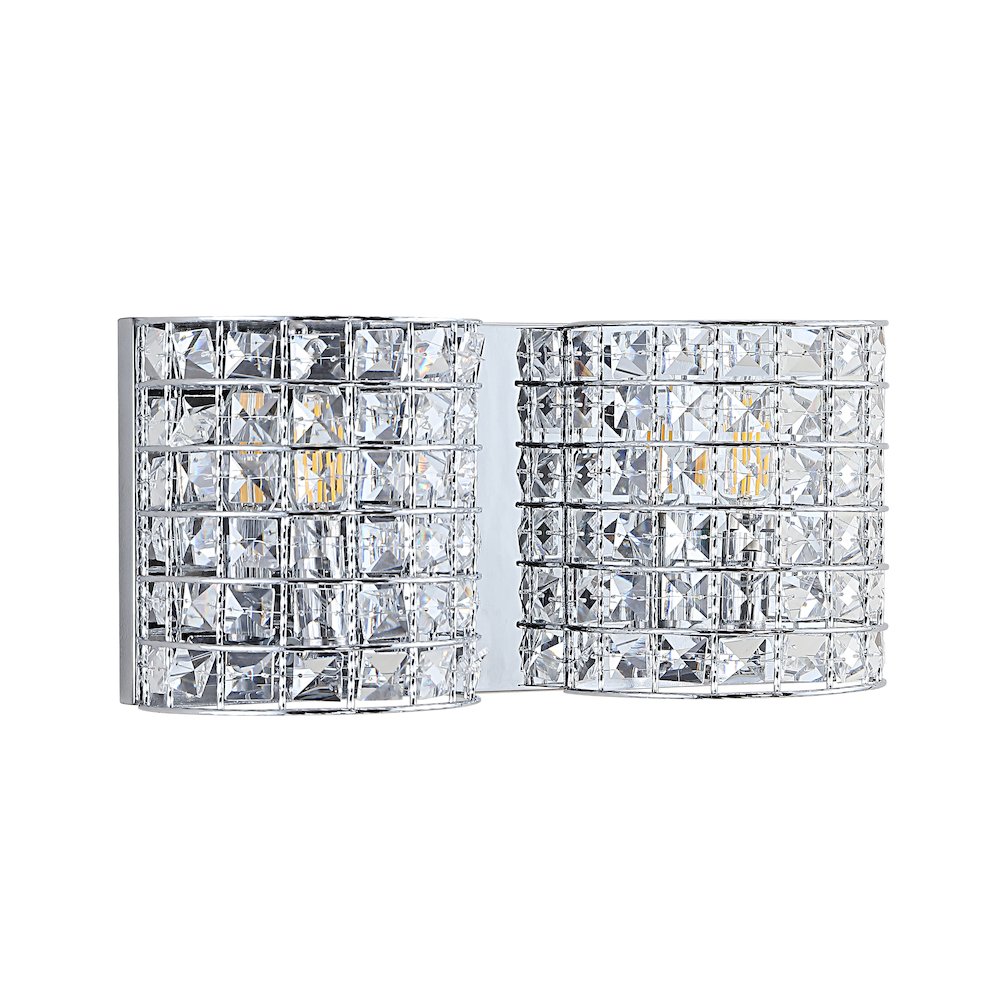 Clara Deco Metal/Crystal Classic Glam Led Vanity Light. Picture 5