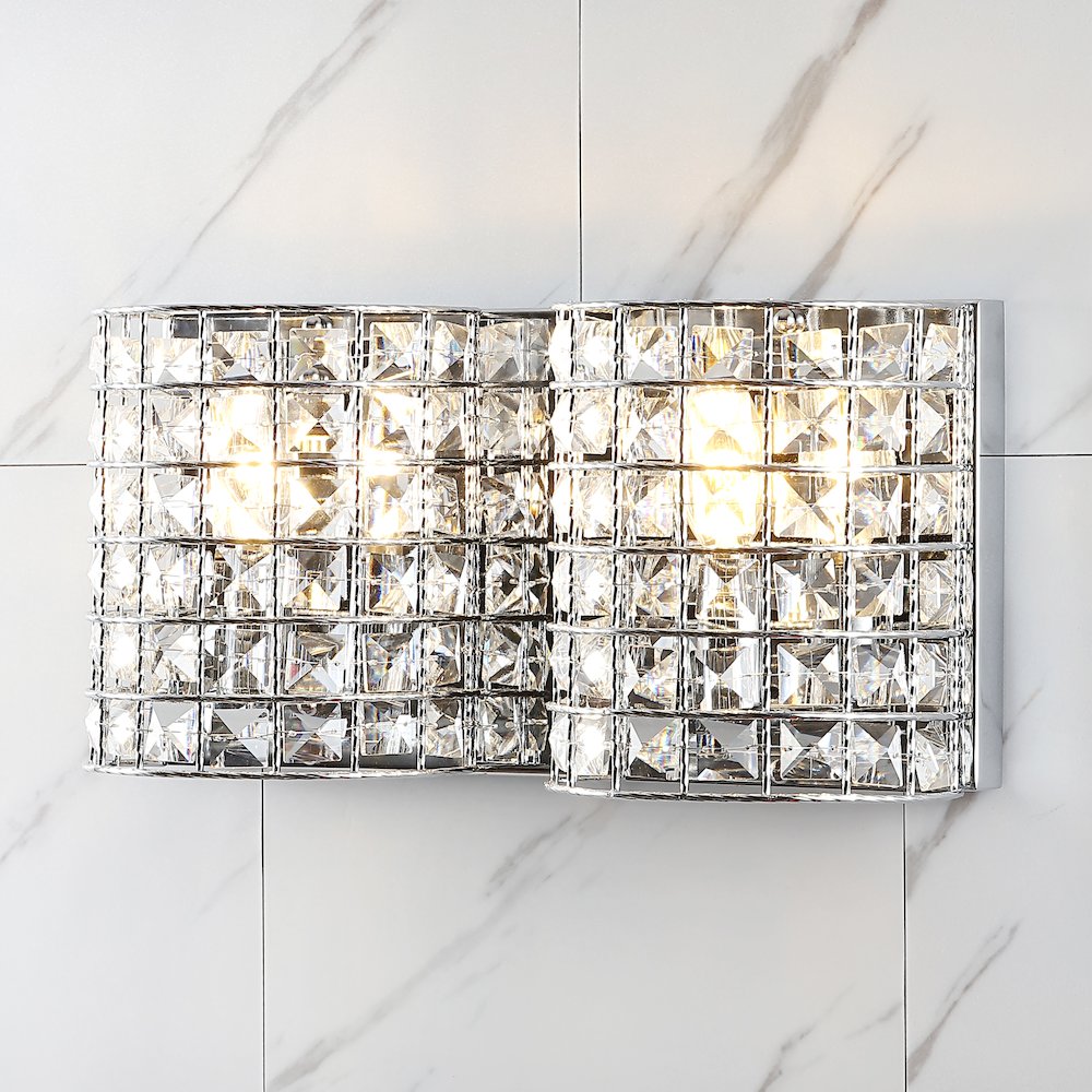 Clara Deco Metal/Crystal Classic Glam Led Vanity Light. Picture 6