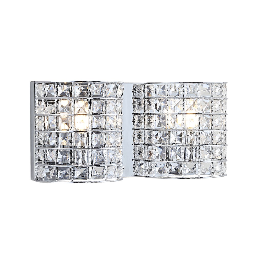 Clara Deco Metal/Crystal Classic Glam Led Vanity Light. Picture 4