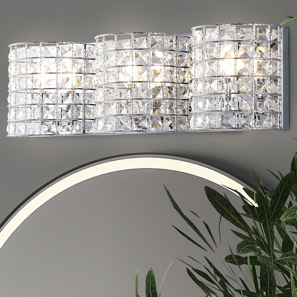 Clara Deco Metal/Crystal Classic Glam Led Vanity Light. Picture 9