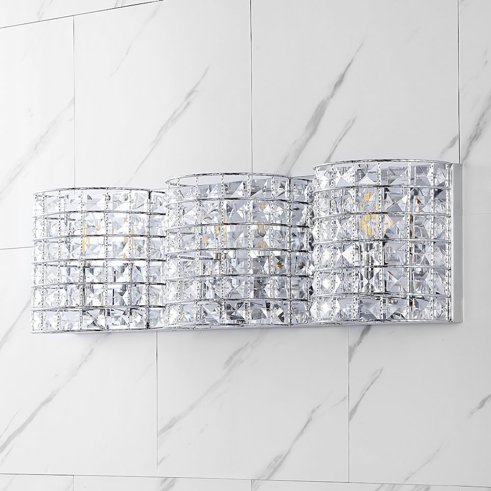 Clara Deco Metal/Crystal Classic Glam Led Vanity Light. Picture 7