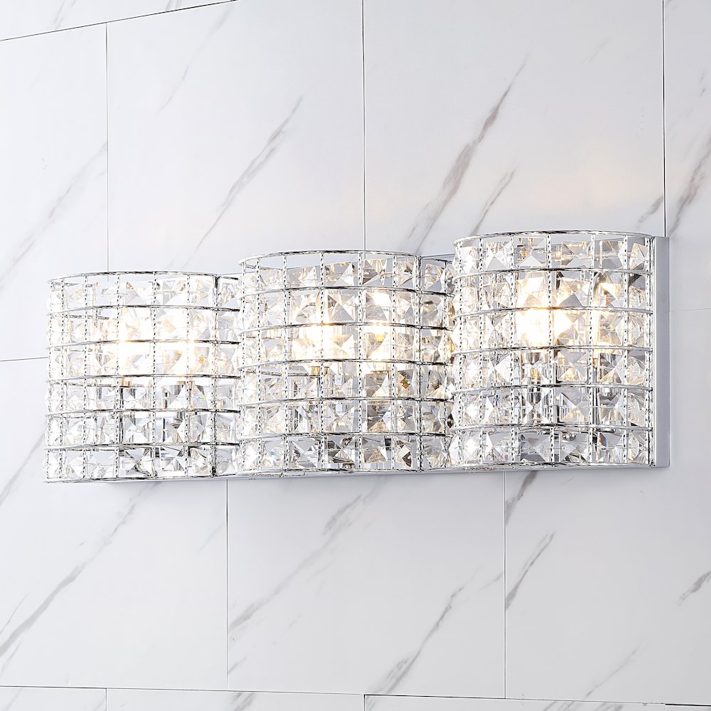 Clara Deco Metal/Crystal Classic Glam Led Vanity Light. Picture 6