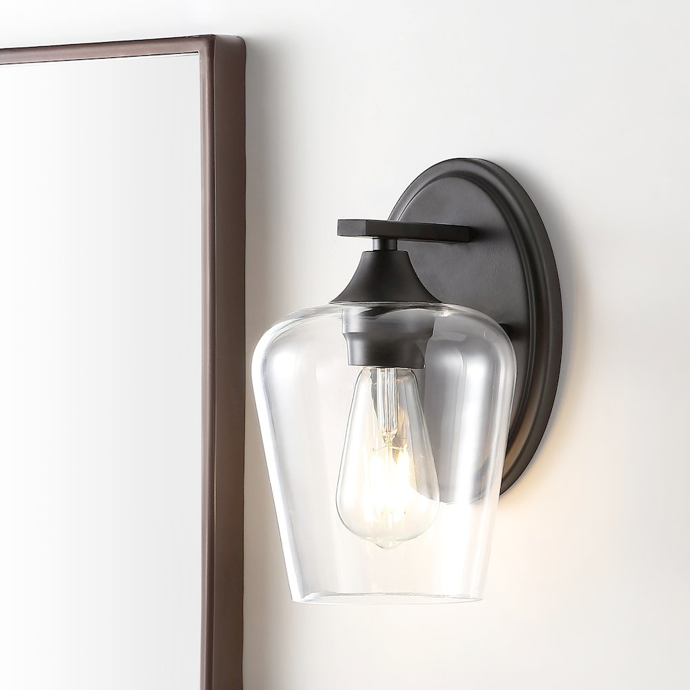 Jayne Iron/Glass Cottage Rustic Led Vanity Light. Picture 7