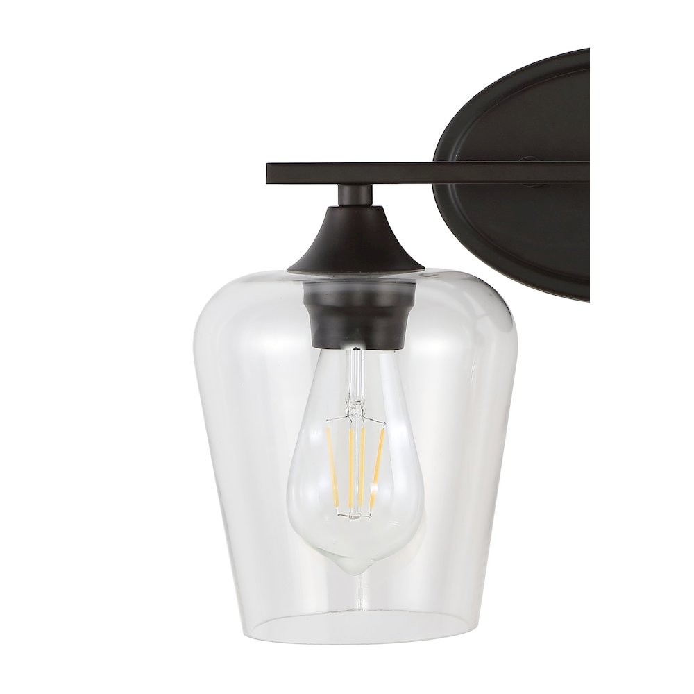 Jayne Iron/Glass Cottage Rustic Led Vanity Light. Picture 3