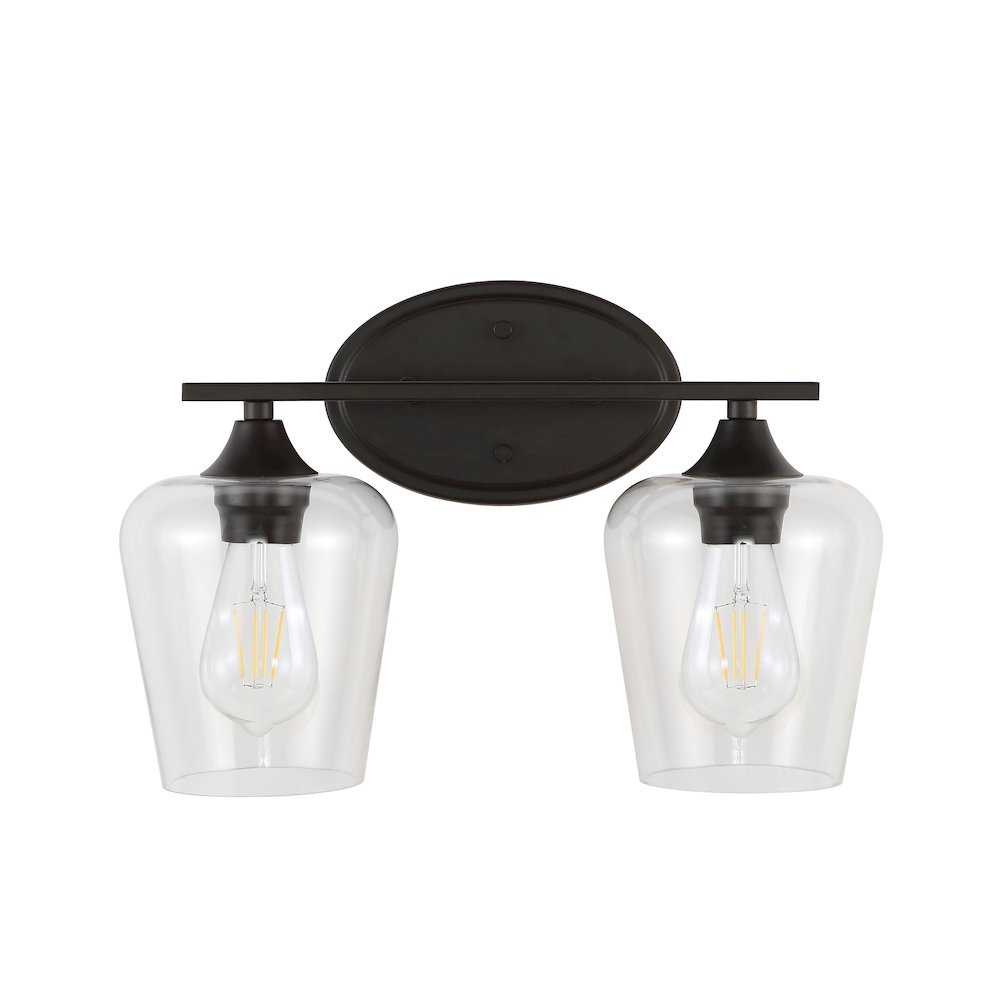 Jayne Iron/Glass Cottage Rustic Led Vanity Light. Picture 2