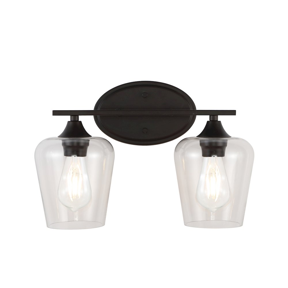 Jayne Iron/Glass Cottage Rustic Led Vanity Light. Picture 1