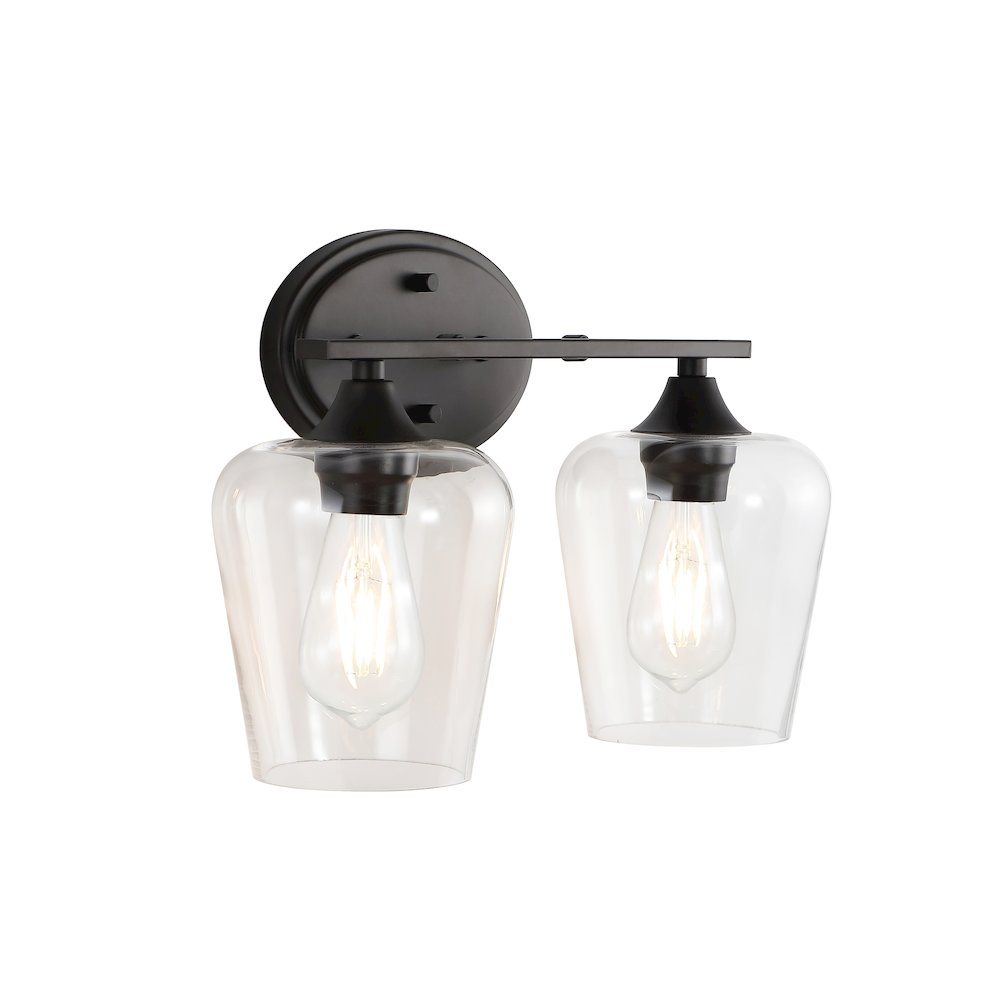 Jayne Iron/Glass Cottage Rustic Led Vanity Light. Picture 5