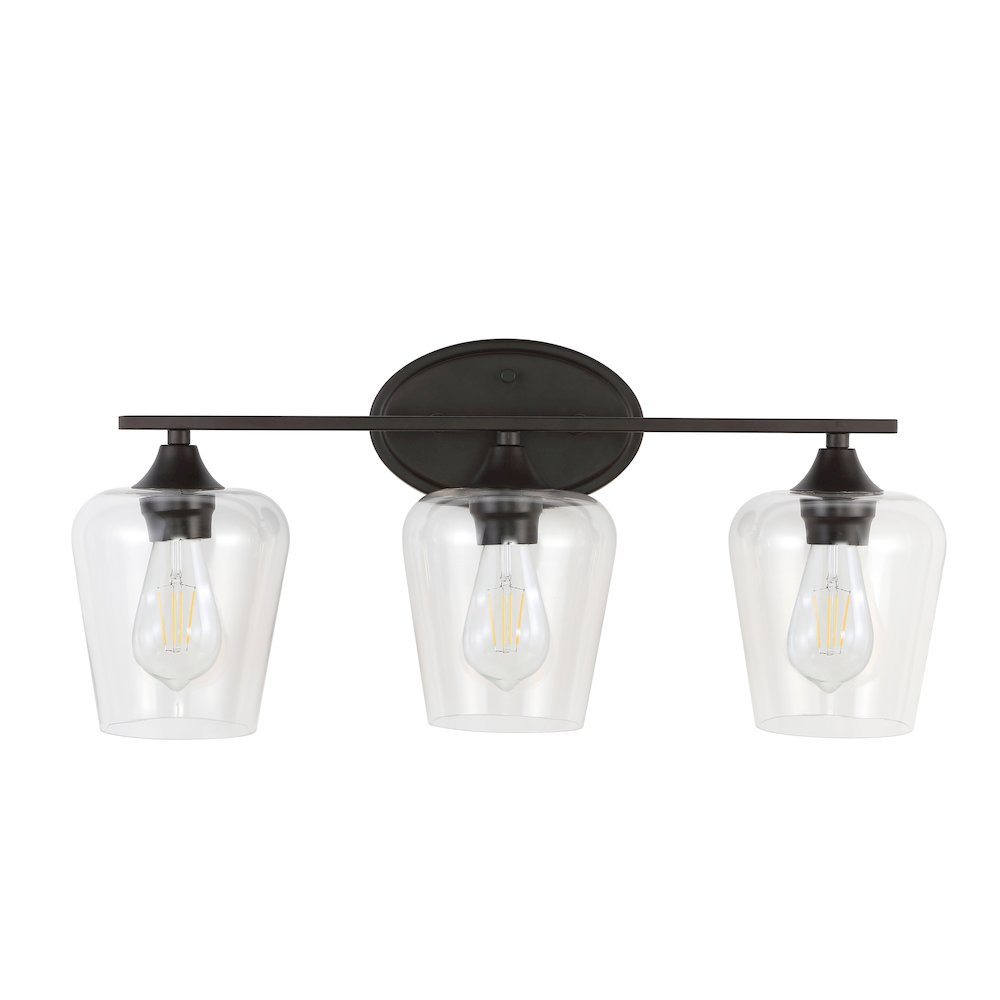 Jayne Iron/Glass Cottage Rustic Led Vanity Light. Picture 2