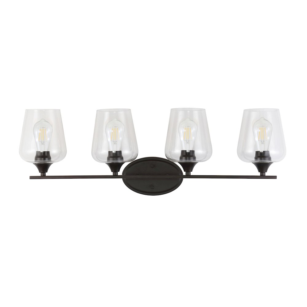 Jayne Iron/Glass Cottage Rustic Led Vanity Light. Picture 10