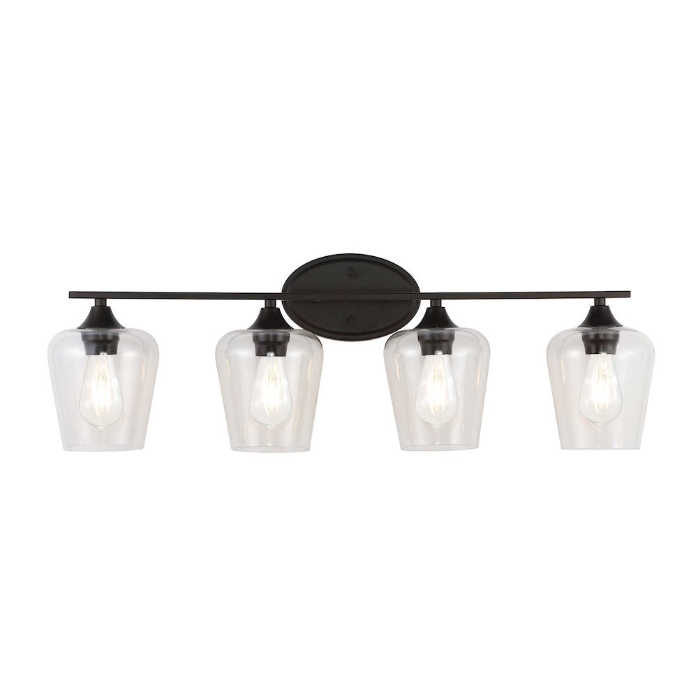 Jayne Iron/Glass Cottage Rustic Led Vanity Light. Picture 1