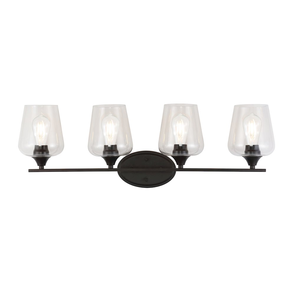Jayne Iron/Glass Cottage Rustic Led Vanity Light. Picture 9