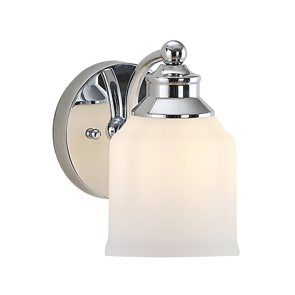 Lydia Iron/Frosted Glass Farmhouse Cottage Led Vanity Light. Picture 1