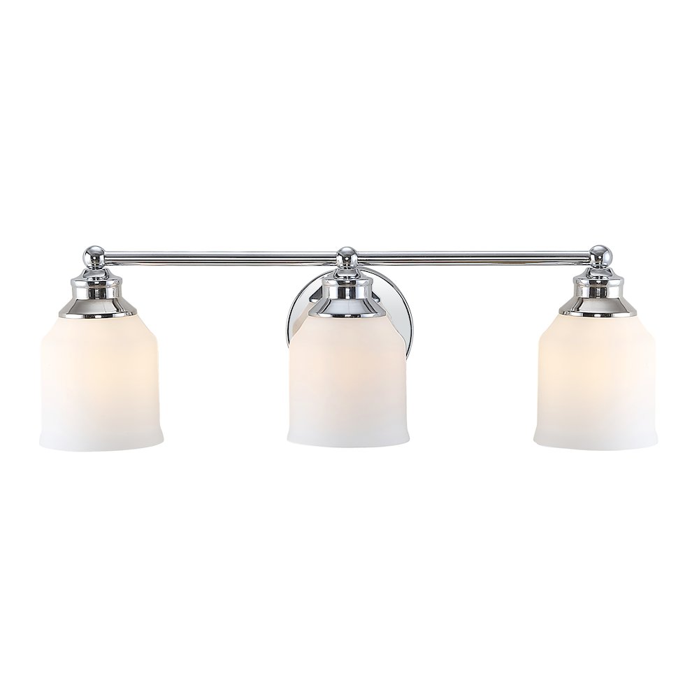 Lydia Iron/Frosted Glass Farmhouse Cottage Led Vanity Light. Picture 1
