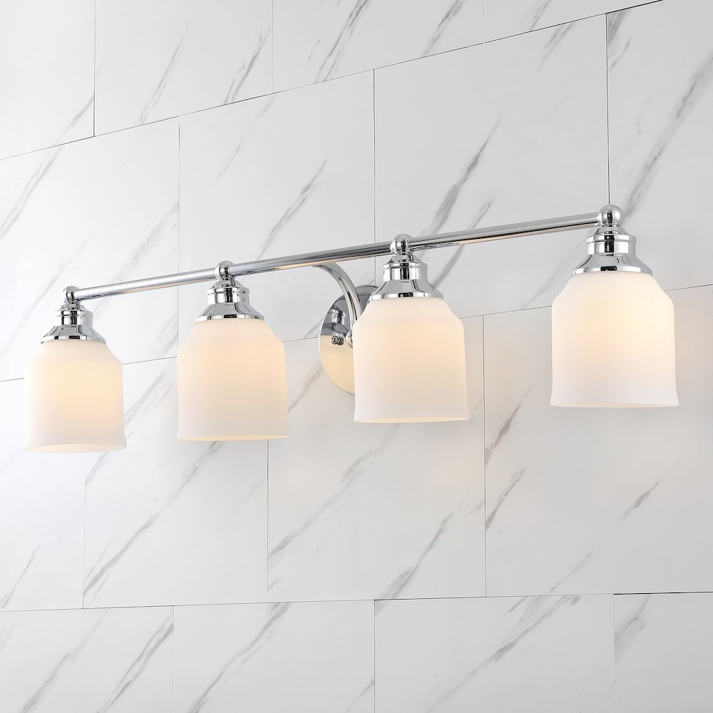 Lydia Iron/Frosted Glass Farmhouse Cottage Led Vanity Light. Picture 7