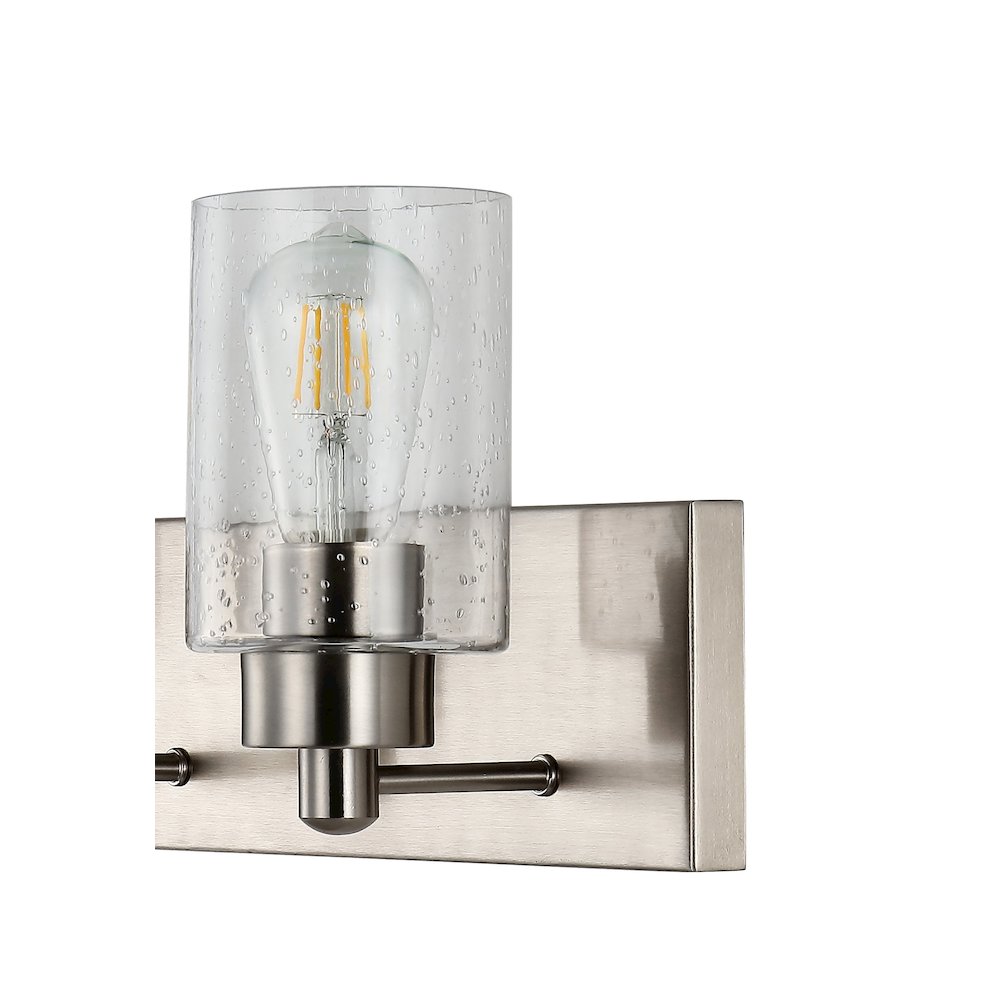 Irving Seeded Glass/Iron Modern Contemporary Led Vanity Light. Picture 2