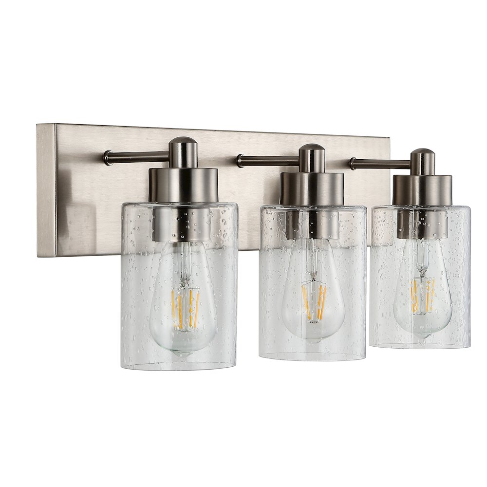 Irving Seeded Glass/Iron Modern Contemporary Led Vanity Light. Picture 9