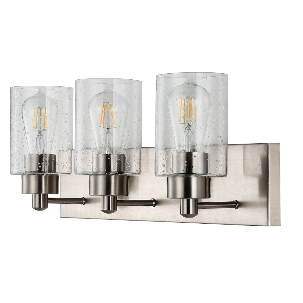 Irving Seeded Glass/Iron Modern Contemporary Led Vanity Light. Picture 7