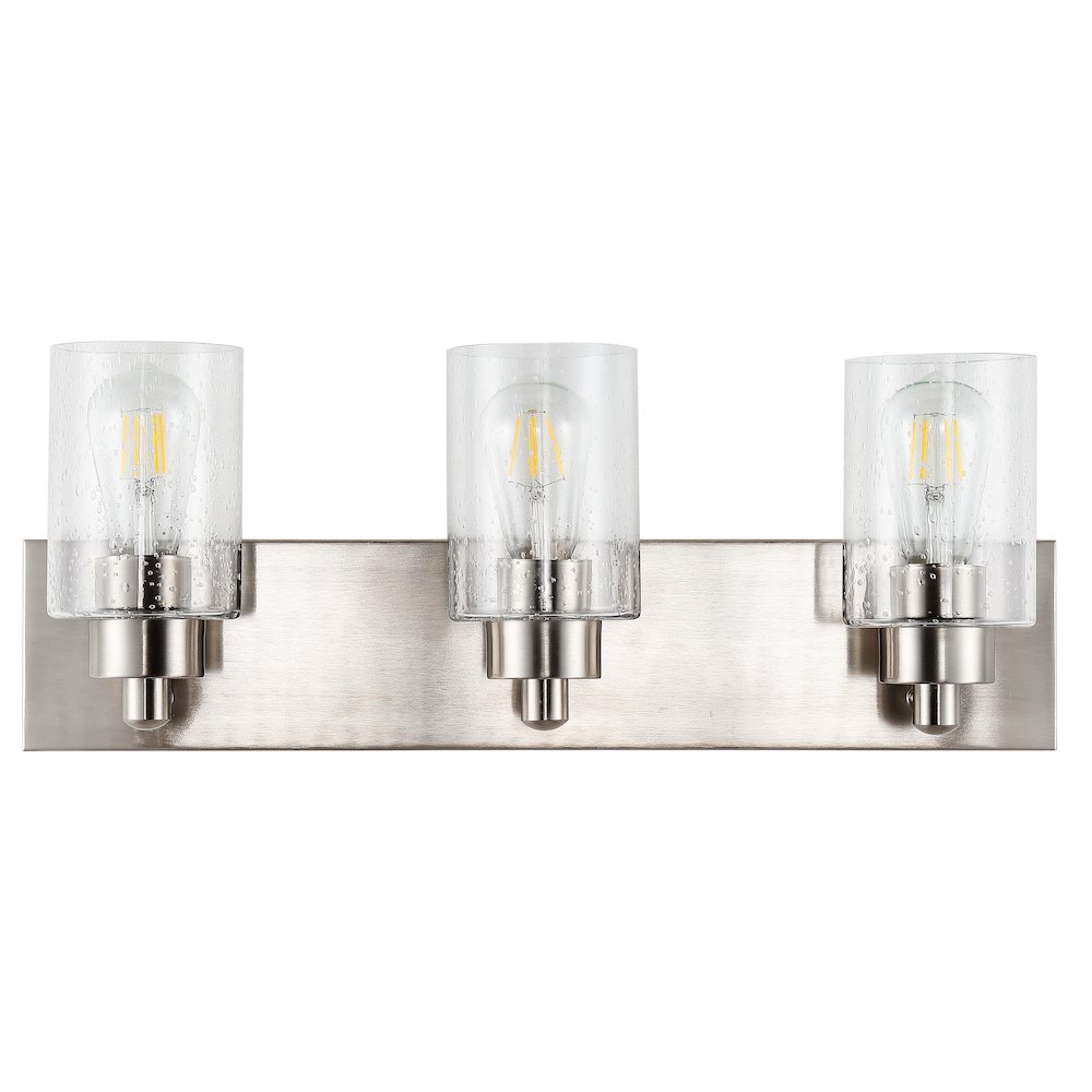Irving Seeded Glass/Iron Modern Contemporary Led Vanity Light. Picture 1