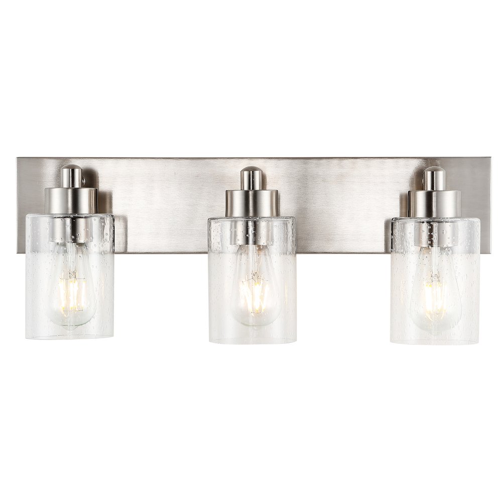 Irving Seeded Glass/Iron Modern Contemporary Led Vanity Light. Picture 4