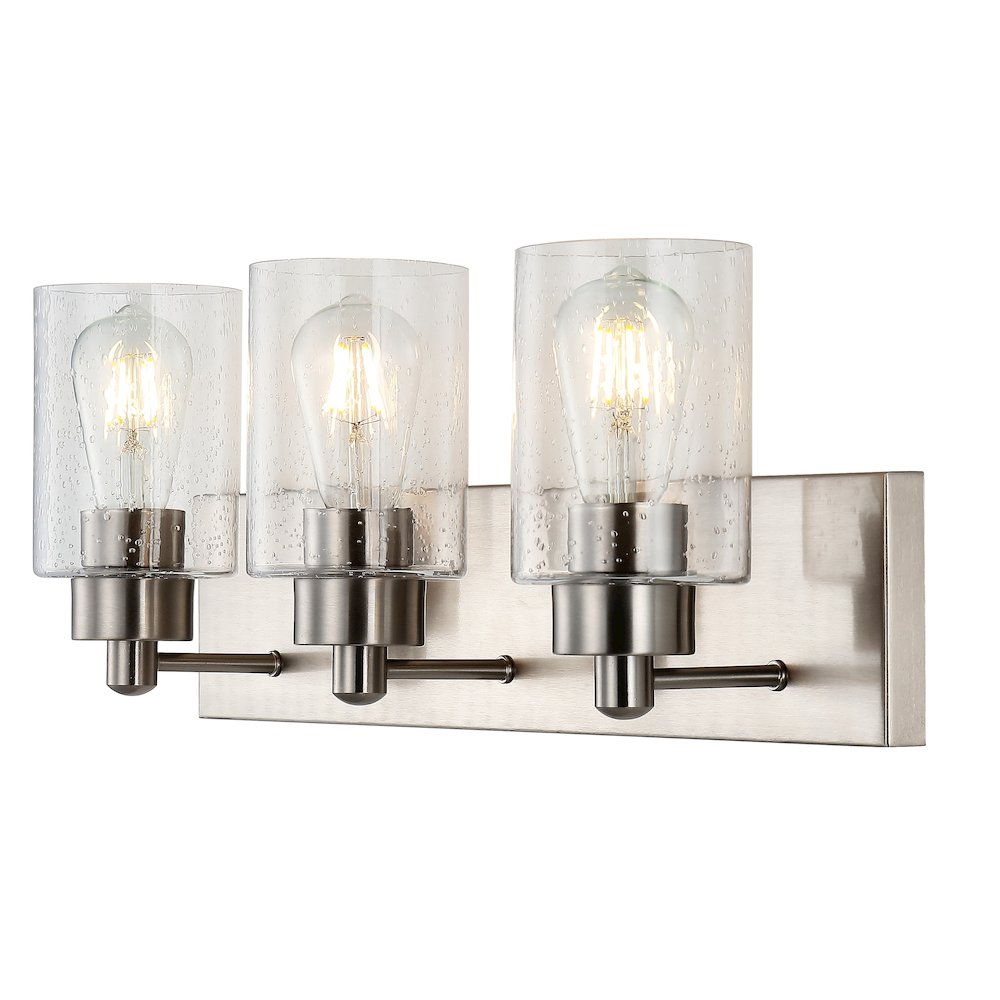 Irving Seeded Glass/Iron Modern Contemporary Led Vanity Light. Picture 6