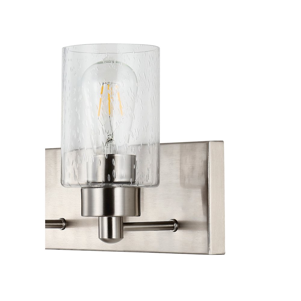 Irving Seeded Glass/Iron Modern Contemporary Led Vanity Light. Picture 2